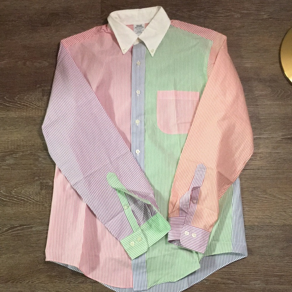 BROOKS BROTHERS MULTI COLOR MENS SHIRT MEDIUM
